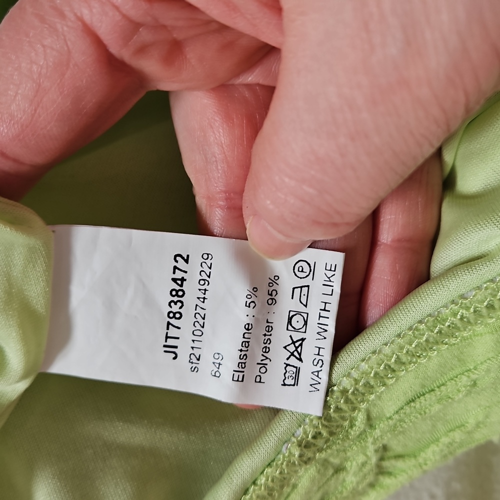 Groovy Textured Lime Green Midi Skirt - Picture 4 of 5